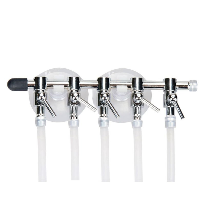 BornFeel Aquarium Air Pump Splitter 16 in 1 Set 5-Way Air Flow Control Lever Valve & 5 Non-Return Check Valves & 10 Suction Cups for Fish Tank Airline Air Tube Hose - Image 2